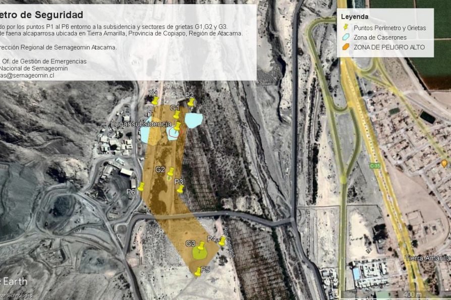 Declaran ampliación de perímetro de seguridad en mina Alcaparrosa