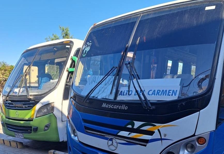 Cinco servicios de transporte público rural retomarán sus recorridos en Alto del Carmen